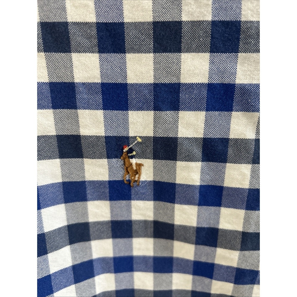 Mens Polo Ralph Lauren Big & Tall Gingham Check Short Sleeve Shirt Sz 2XB